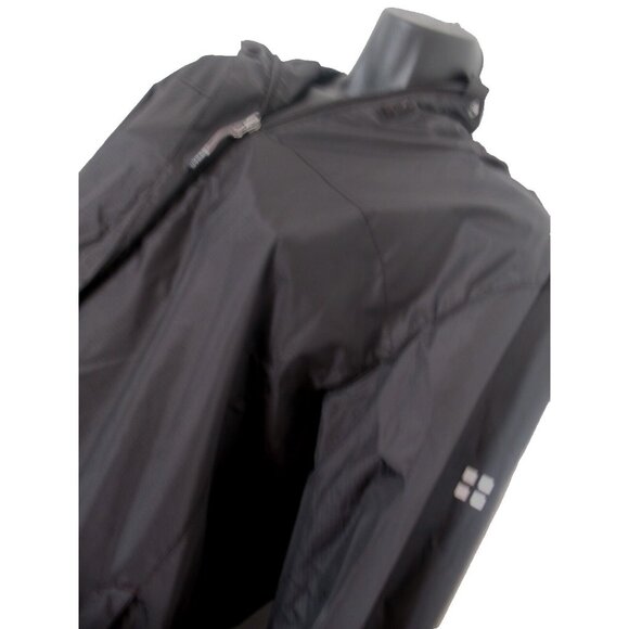 Swiss Alps Women’s Size L Waterproof Rain Jacket Wind Breaker Black Ck Measures - Picture 4 of 12